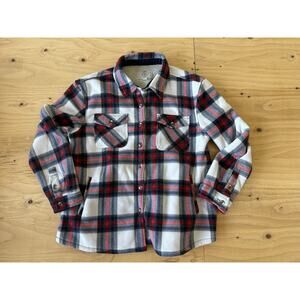 Sage Collective Barn Jacket Womens XL Plaid Fleece Shacket Sherpa Lined